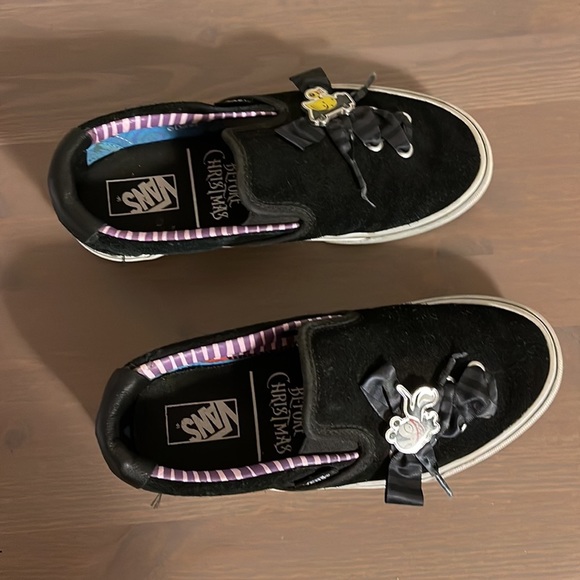 Vans “Nightmare Before Christmas” Black Suede Sneakers - Women’s Size 5.5 - Picture 6 of 10